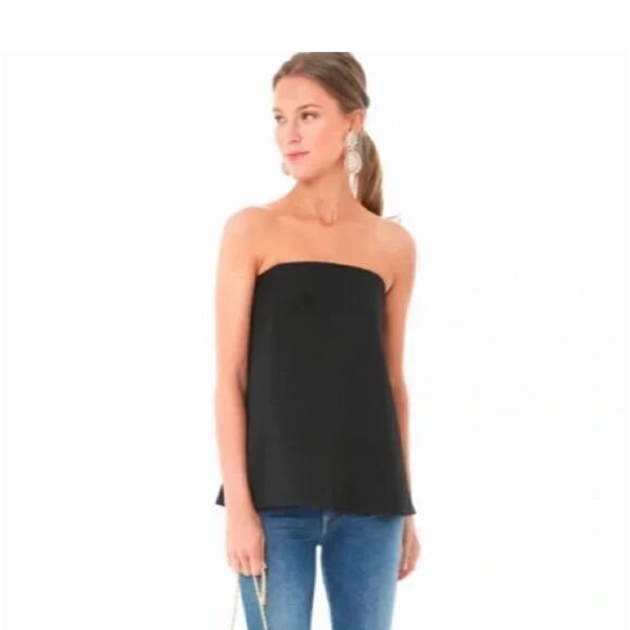 Tuckernuck | Strapless Black Crepe Marin Top | L NWT - Picture 4 of 9